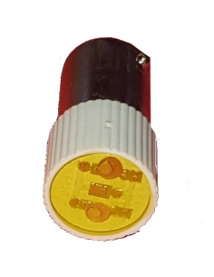Yellow led light bulb Ba9s 24 Vac dc 2