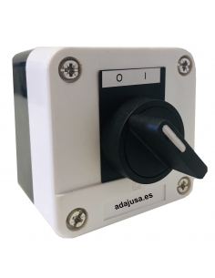 Caja selector 2 posiciones I-O completa