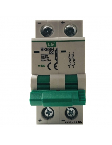 Disjoncteur 2 pôles 2A DC - LS