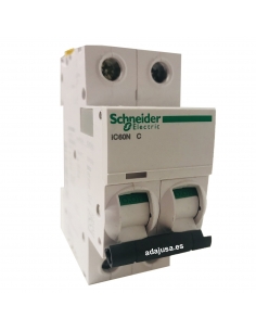 Disjoncteur 10A 2 pôles MCB IC60N C 6kA - Schneider