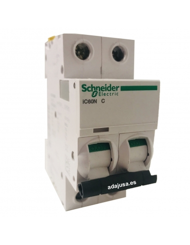 MCB circuit breaker 2 poles 50A (2x50A) IC60N C 6kA - Schneider