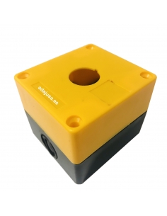 Caja botonera amarilla 1 elemento diámetro 22 plástico