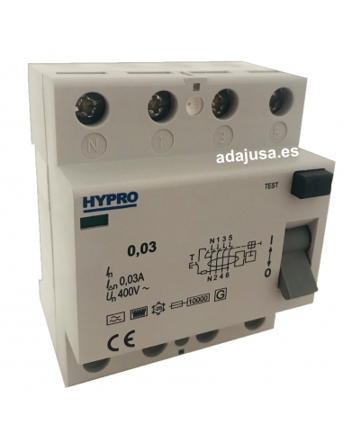 Différentiel 4 pôles (RCCB) 40Amp 30mA Super-immunisé 10kA