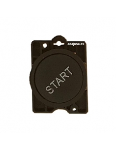Bouton poussoir noir inscription "START" contact ouvert (NO) complet - OUTLET  2