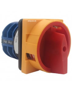 Interruptor de levas trifásico 20A Mando amarillo-rojo