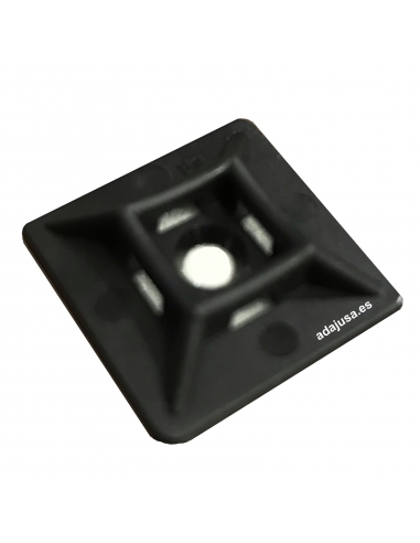 Base de 19x19mm para bridas sujetacables color blanco