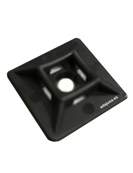 Base 28x28mm pour colliers de serrage couleur blanche
