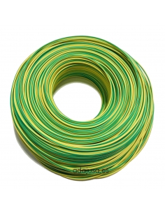 Unipolar flexible cable roll 6 mm2 earth color 100m