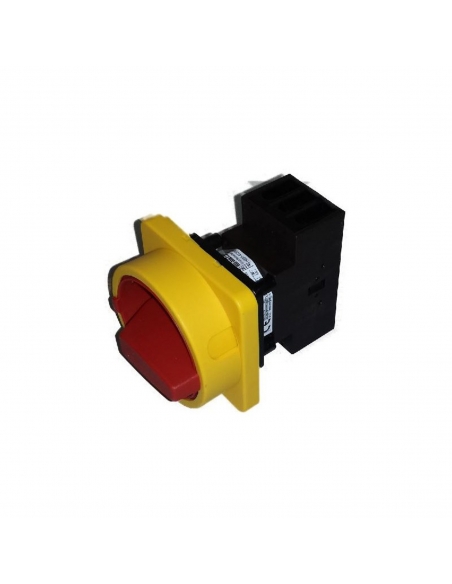 Three-phase switch 32A Size 67 yellow-red knob