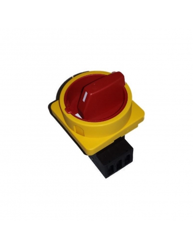 Three-phase switch 32A Size 67 yellow-red knob