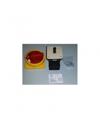 Three-phase switch 32A Size 67 yellow-red knob