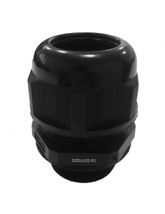 Prensaestopas M25 poliamida negro sin tuerca