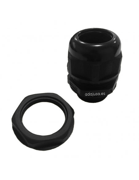 Black polyamide M63 cable glands with nut