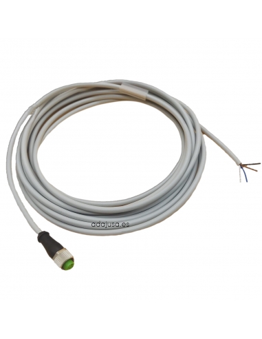 Câble 4 fils avec connecteur femelle M8 de 10 m