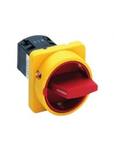 Interruptor trifasico 25A Mando rojo y amarillo