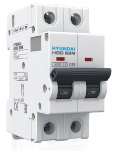 Disjoncteur magnéto-thermique 2 pôles 20A (2x20A) – Hyundai Electric