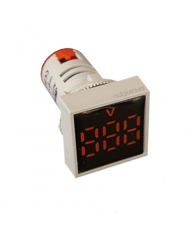Voltmètre numérique de panneau 60-500Vac carré 22mm