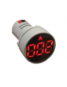 Ampèremètre numérique de panneau 0-100Aca circulaire 22mm