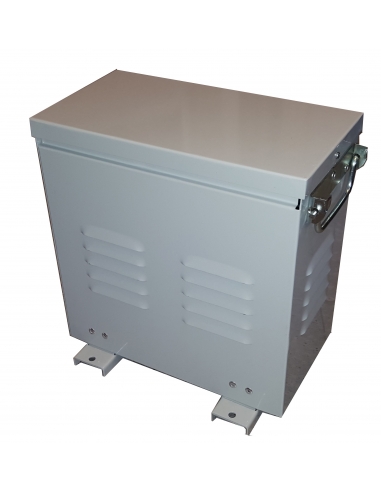 Transformador trifásico 400/230V 1 KVA ultra aislamiento con caja