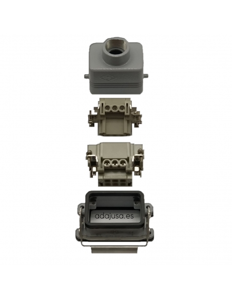 Full multipolar connector 10 poles and recessed ground side output Pg16