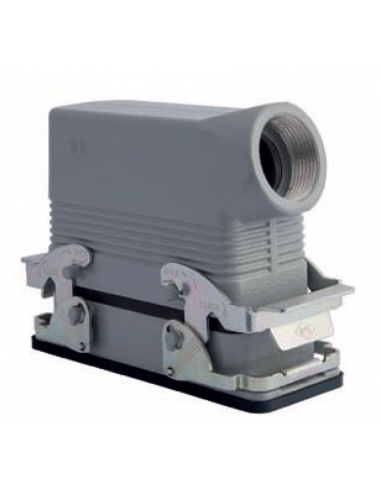 Conector multipolar completo 6 polos y tierra empotrable