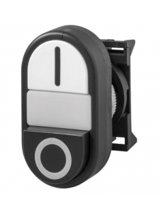 Tête de bouton double lumineuse noire et blanche - Giovenzana 2