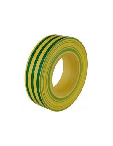INSULATing tape yellow/green PVC 19x0.15mm 20m, ADAJUSA