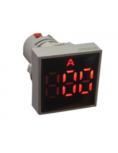 Amperímetro digital de panel 0-100Aca cuadrado 22mm