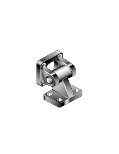 Equerre complète en aluminium pour cylindre ISO diamètre 125 - ADAJUSA