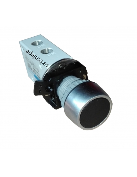 Full pneumatic pushbutton, black, adajusa
