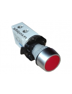 Full pneumatic pushbutton, red, adajusa