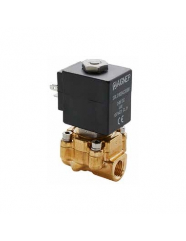 Electrovalvula fluidos 1 2/2 cerrada 230Vca accionamiento combinado - adajusa