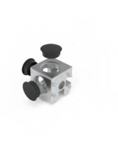 Cubo conector para perfileria 3D 30-8 - adajusa