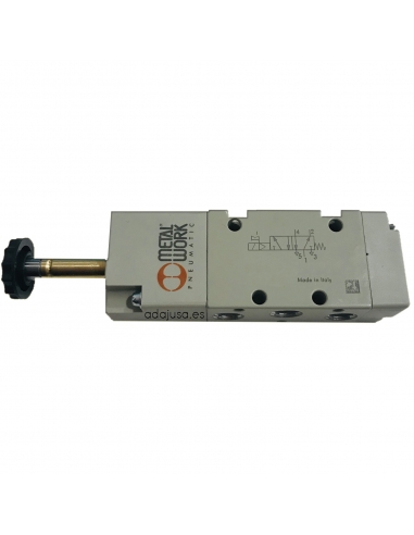 1/4 5-way monostable electrovalve assisted without coil - Metal Work - adajusa.es