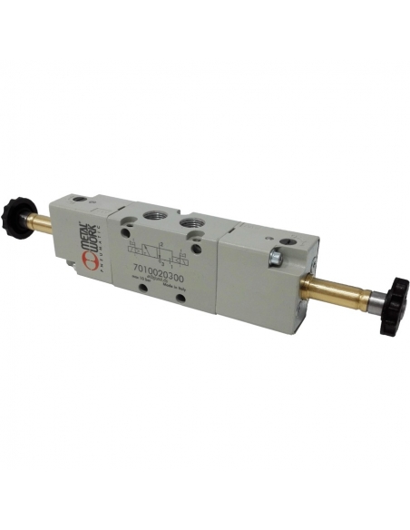 Electrovanne 1/8 5 voies bistable assistée - Metal Work - ADAJUSA