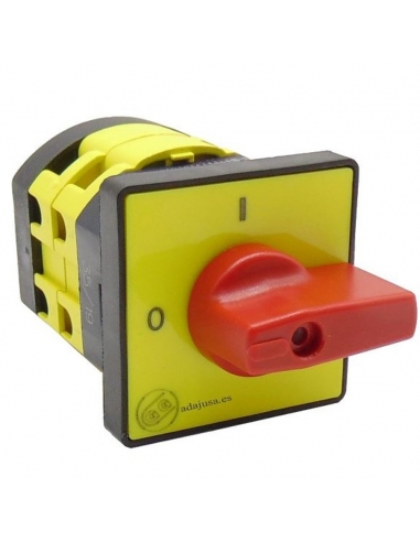3-pole cam switch 32A full 64x64mm red - Giovenzana adajusa