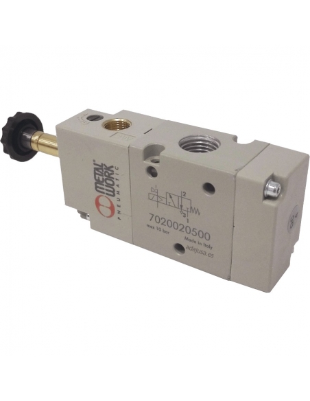 Electrovanne1/4 3 voies monostables assistées NC - Metal Work