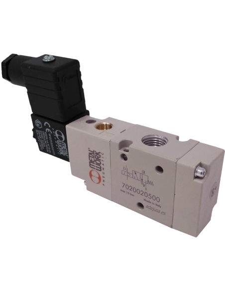 électrovanne 1/4 3 voies monostable assistée 24Vdc 2,5W - Metal Work - ADAJUSA