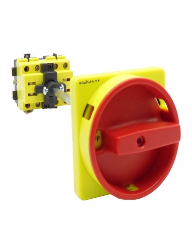 Switch disconnector 4 poles red 80A cabinet bottom shaft 185mm - Giovenzana