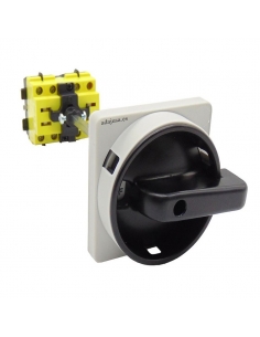 Interrupteur-sectionneur 4 pôles 63A fond d'armoire série SE contrôle 67x67 gris noir - Giovenzana