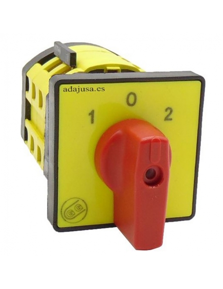 Interrupteur onduleur monophasé 25A complet 64x64 rouge - Giovenzana