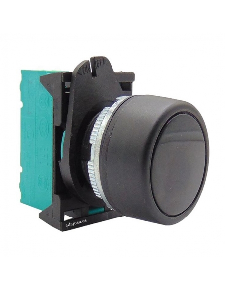 Full contact black pushbutton NO - Giovenzana Adajusa