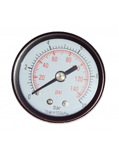 Manómetro Ø50 1/4 0-12 Kgr caja en metal - adajusa