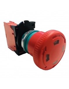 Bouton poussoir d'urgence tête 40mm avec indication NC PPFN1R4S - Giovenzana adajusa 2