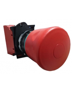 Bouton poussoir d'urgence tête de 40 mm de hauteur PPFN1P4C contact fermé NC - Giovenzana