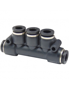 Collector 5 sockets Ø8 with fittings - ADAJUSA
