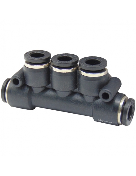 Colector 5 tomas 10 y 8 con racores - ADAJUSA