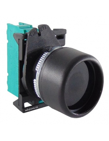 Black pushbutton with full no interlock (NA) -...