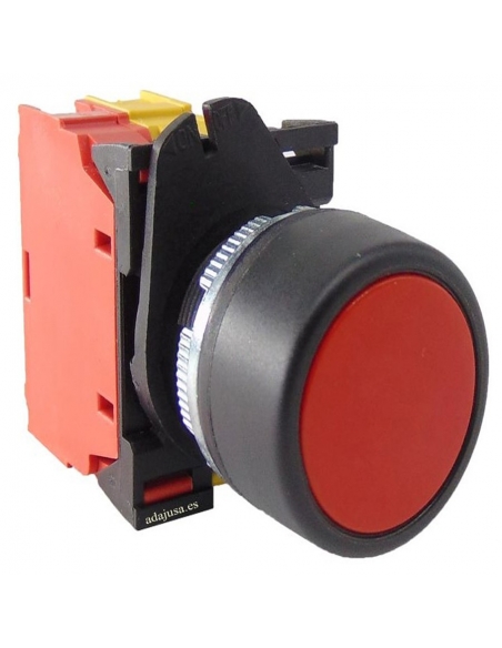 Bouton poussoir rouge avec contact NF - giovenzana adajusa