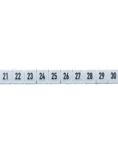 Bande de 10 repères pour les bornes DEK 5 FWZ 21-30 Weidmuller - ADAJUSA